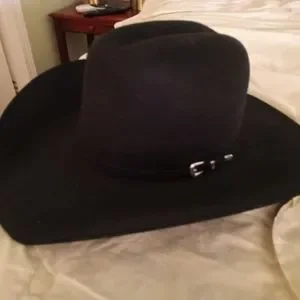 Schneider | Accessories | Black Cowboy Hat With Hard Hat Box 